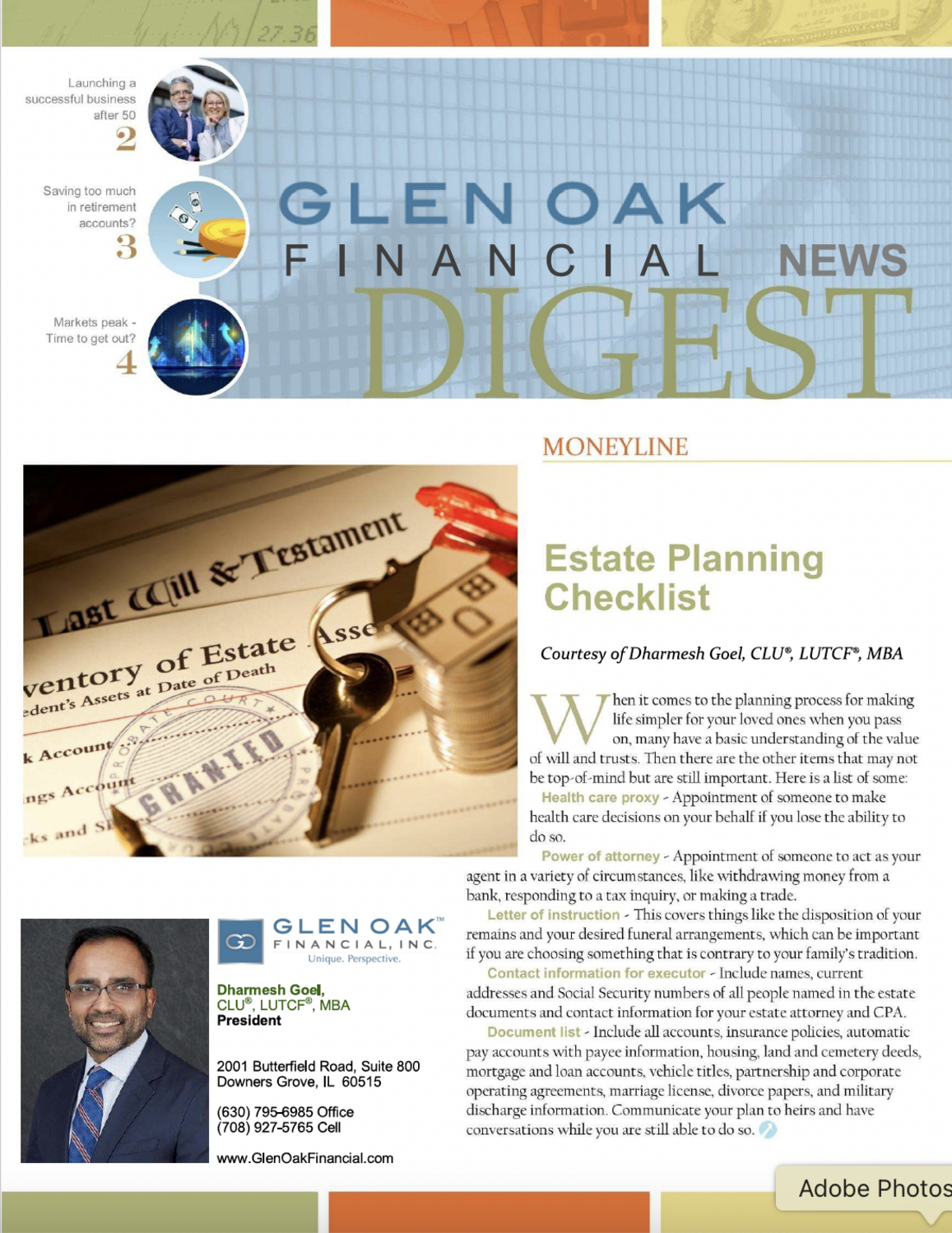 estate planning checklist